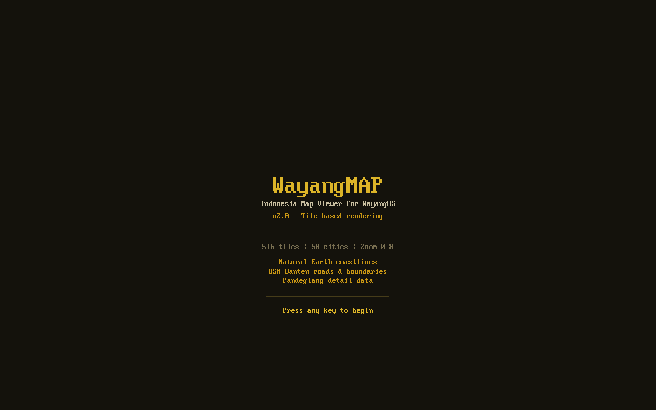 WayangMAP Welcome Screen